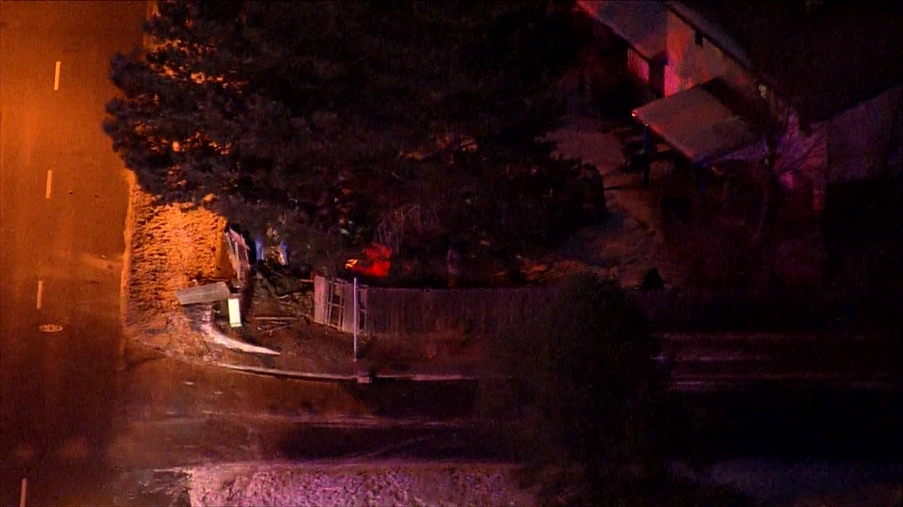 E Mississippi Ave & S Elkhart St crash into backyard