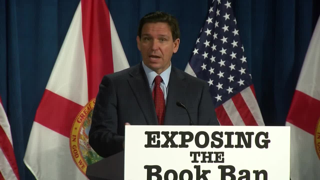 Gov. Ron DeSantis speaks about Florida book ban hoax, March 8, 2023