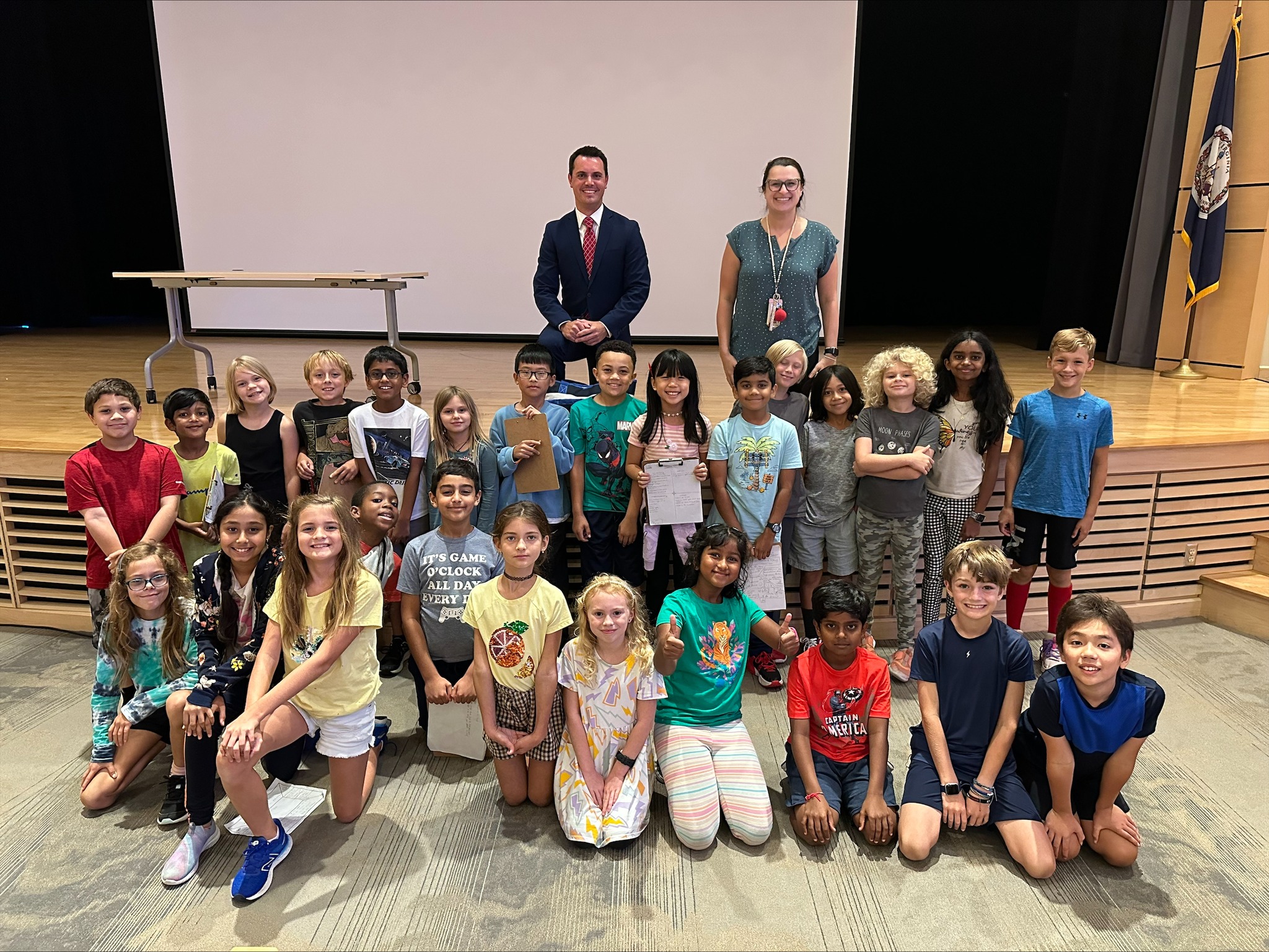 Meteorologist Myles Henderson visits 2nd, 4th graders at Old Donation School in Virginia Beach