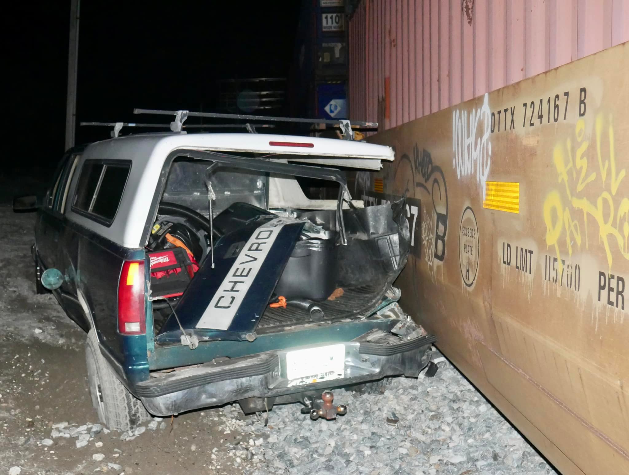 Freight train pickup truck crash Port St Lucie
