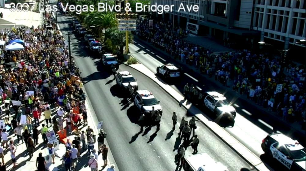 'No Kings' demonstrators take to the streets near Las Vegas courthouse