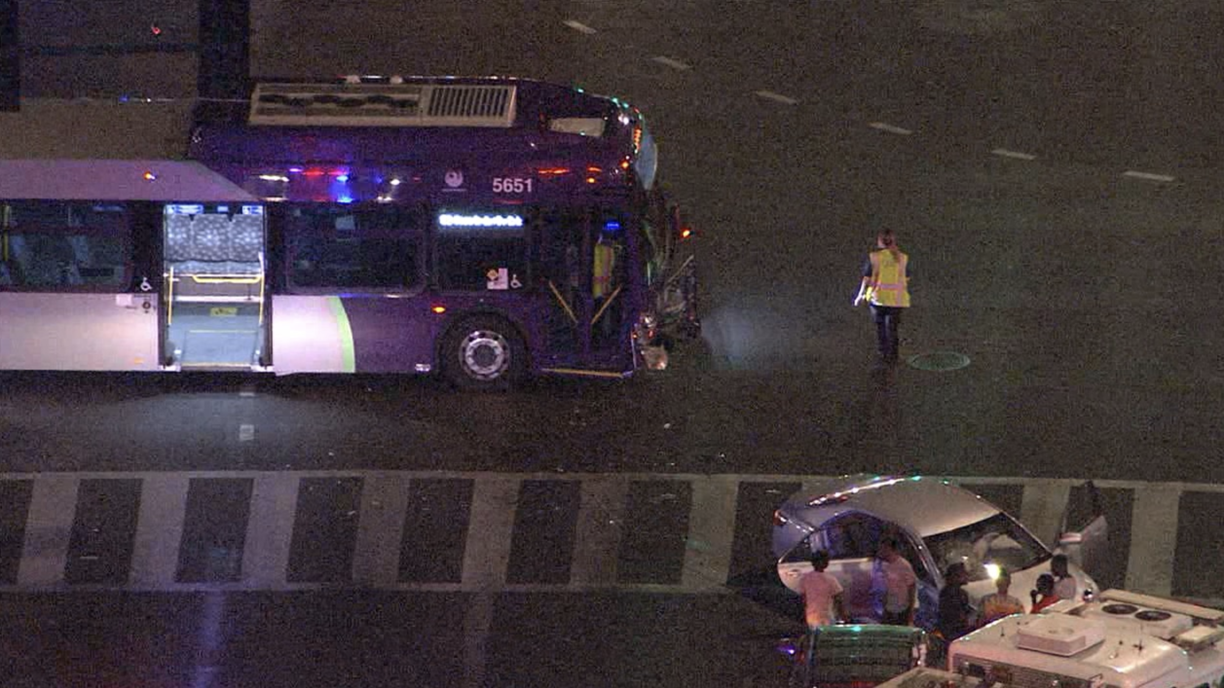 Car, bus collide near 35th avenue and dunlap