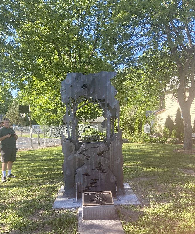 Dimondale unveils very first piece of public art installed in township