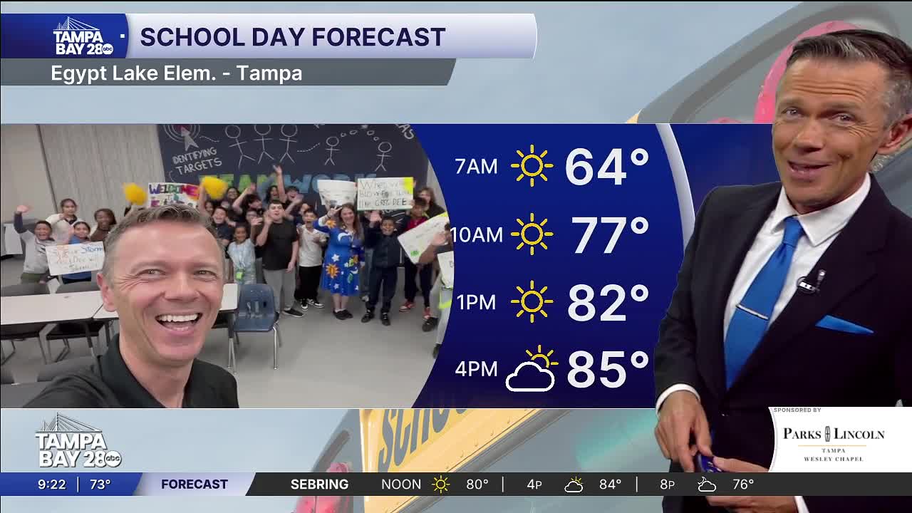 Meteorologist Greg Dee visits Egypt Lake Elementary in Tampa