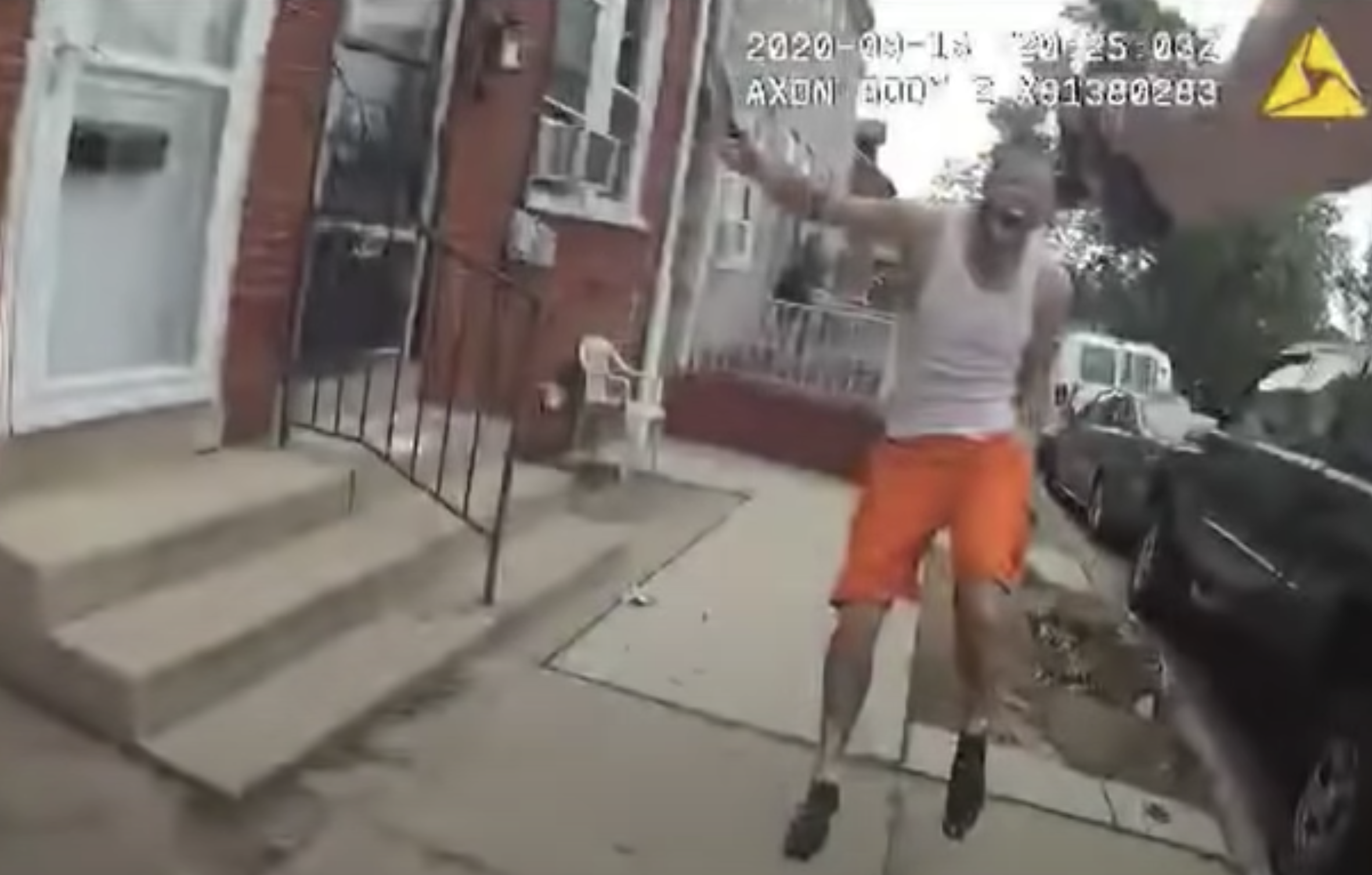 officer body worn camera footage shows officer shoot man charging with knife