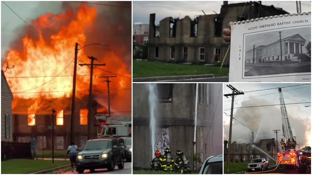 Fire destroys former Good Shepherd Baptist Church in Richmond 