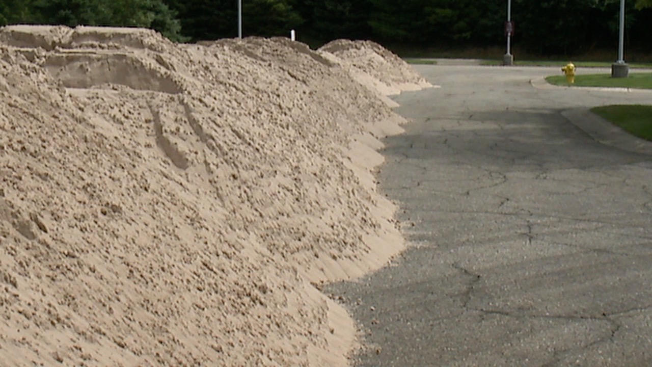 Calvin University building sand dune on campus