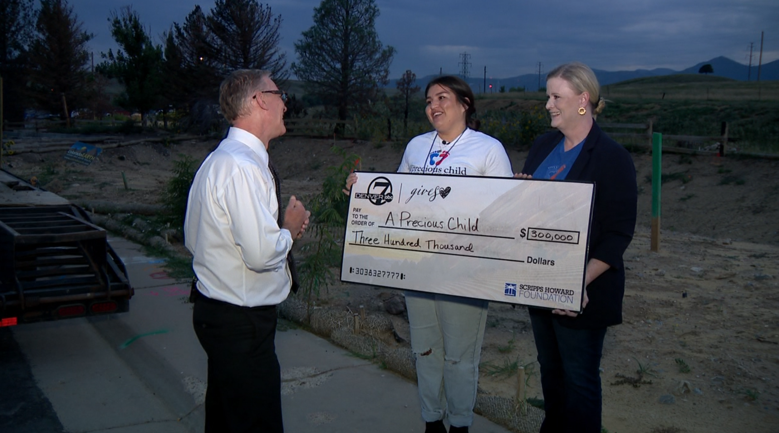 Denver7 Gives donates $300,000 to A Precious Child to help Marshall Fire victims with housing needs