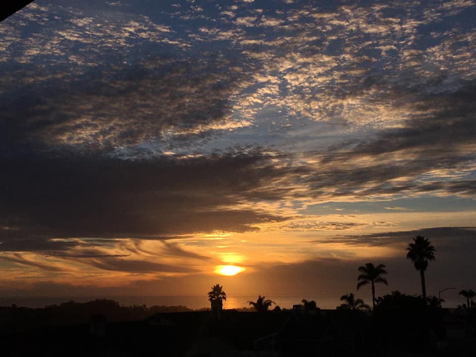Sunset over the central coast. 