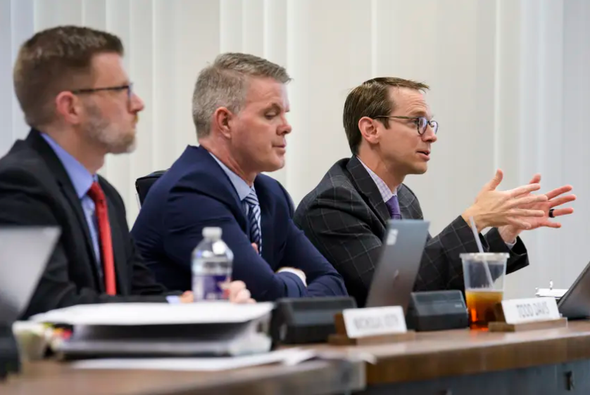Texas Education Agency Commissioner of Education Mike Morath, far right, said Marlin ISD has made "substantial improvements" since the state took over the district in 2017. The process of returning local control to the Waco-area district has begun and is expected to conclude in 2026, the TEA said this week. 