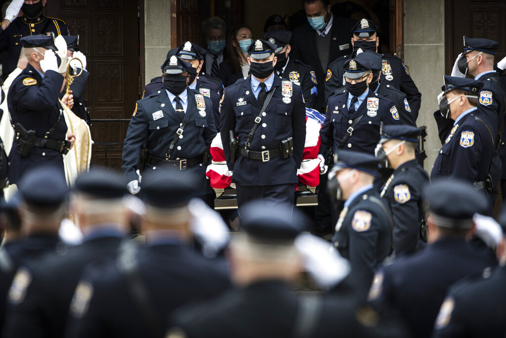 Police Officer funeral, COVID-19