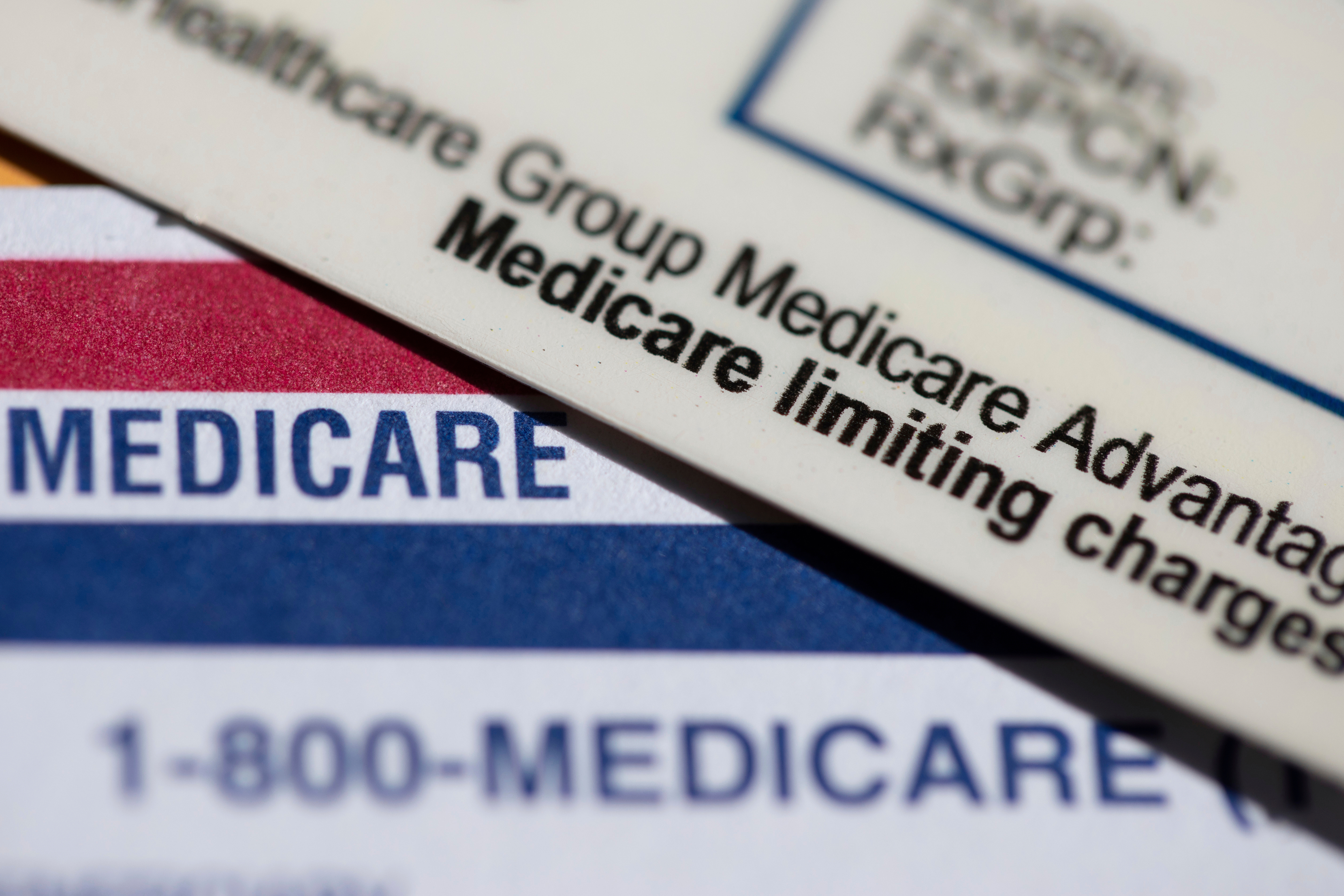 FILE - A Medicare Advantage PPO card rests on top of a Medicare card in Portland, Ore., June 10, 2024.
