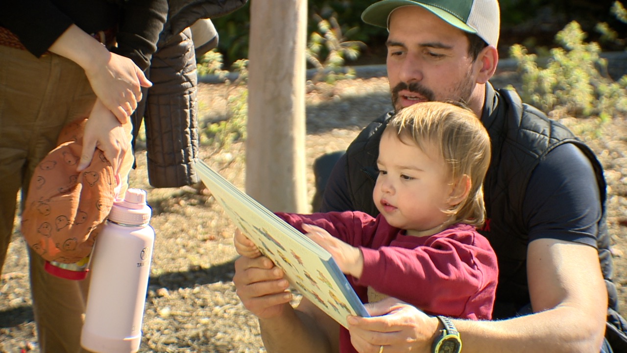 Families were able to purchase children's books from a store at Liberty Station.
