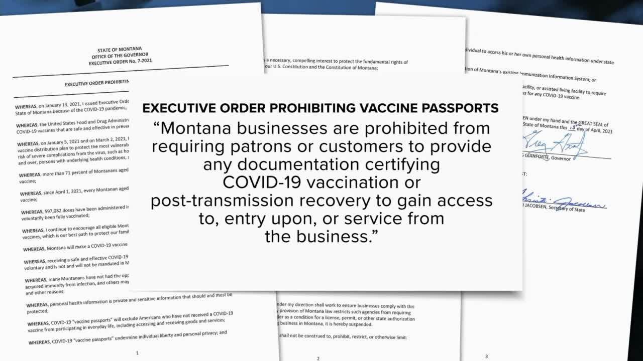 Governor prohibits "vaccine passports" in Montana
