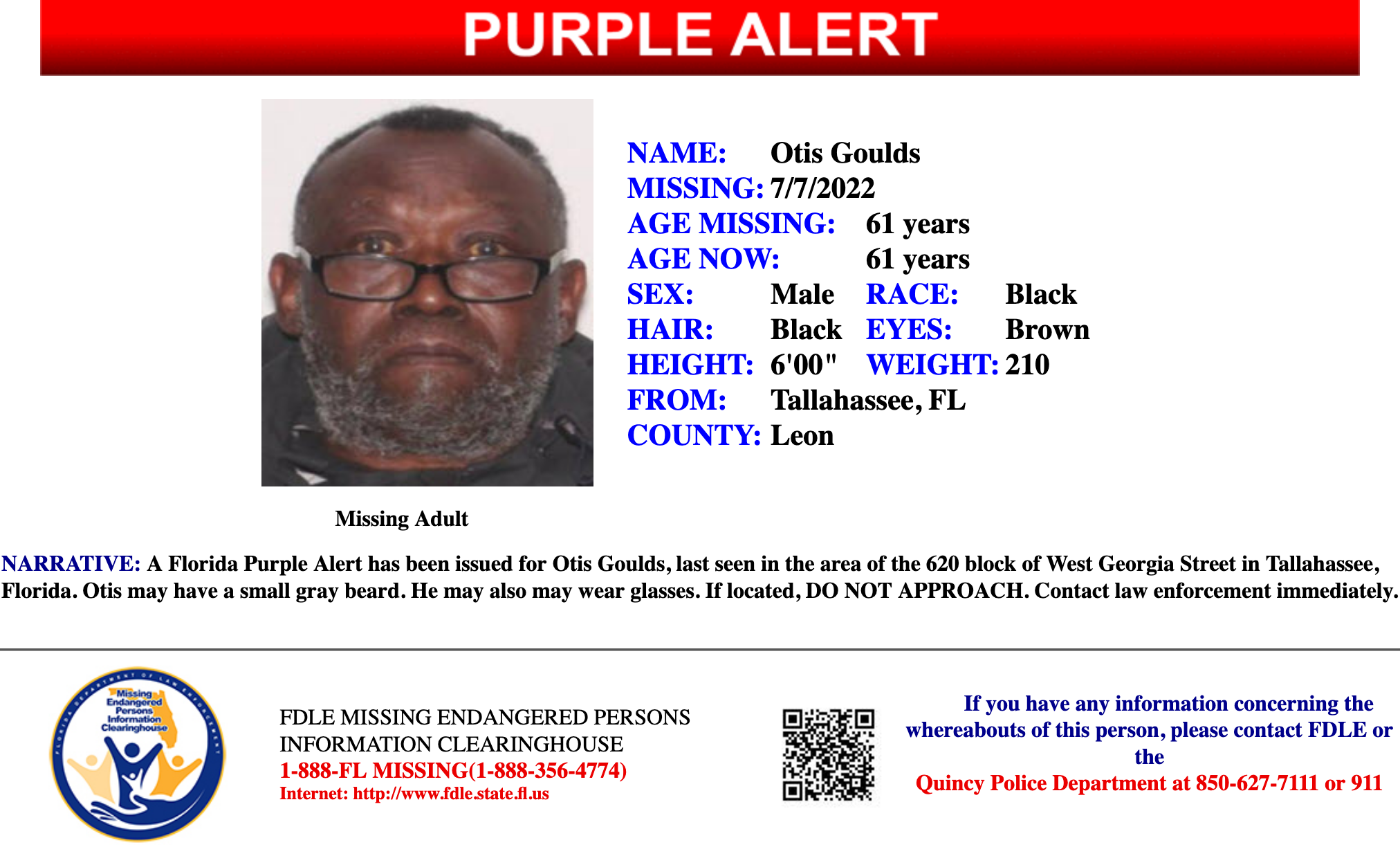 073122 Florida Missing Person Flyer otis goulds.png