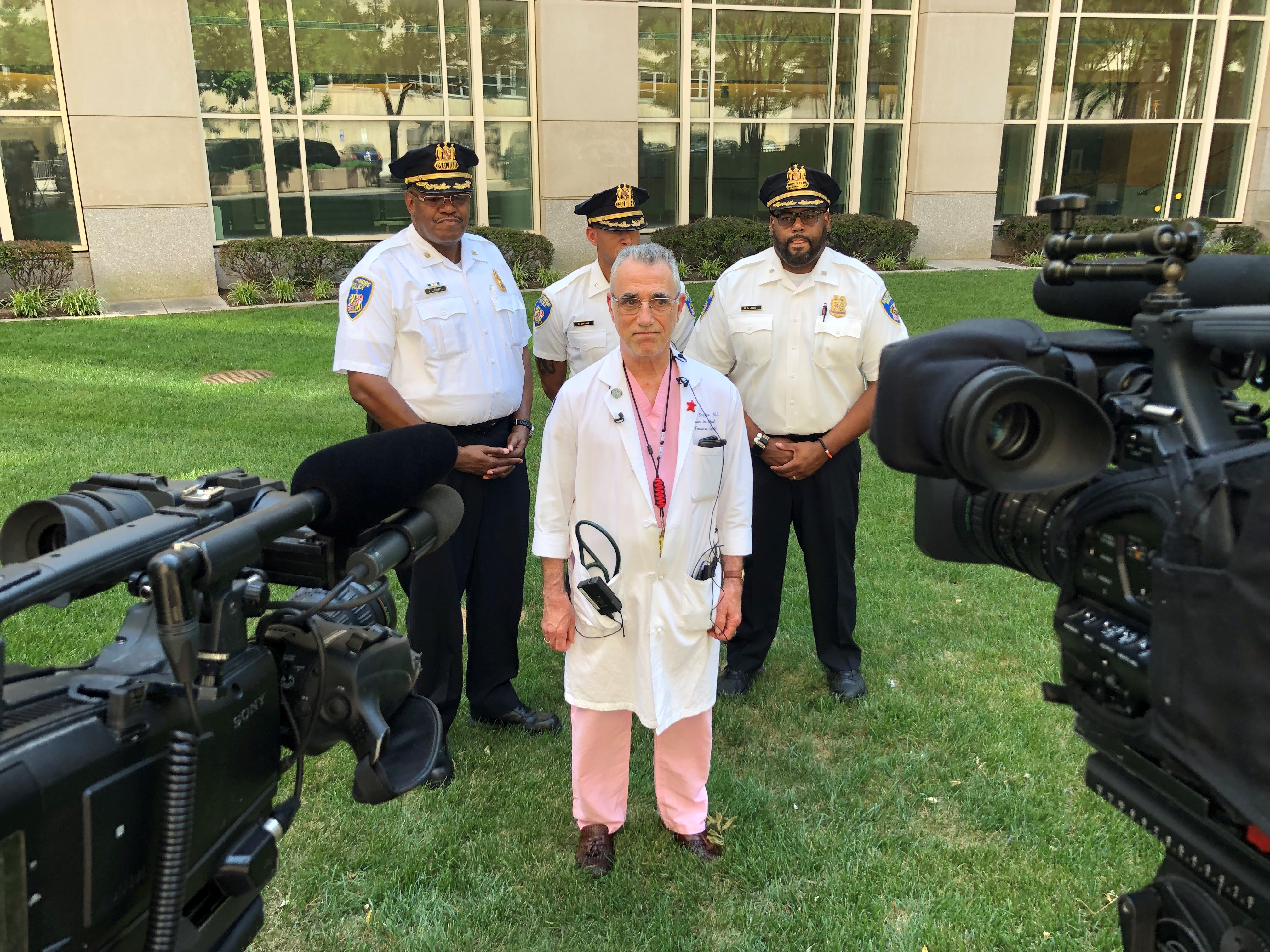 BPD command staff and Shock Trauma physicians speak out on Sgt. Shiflett's release from the hospital.jpg