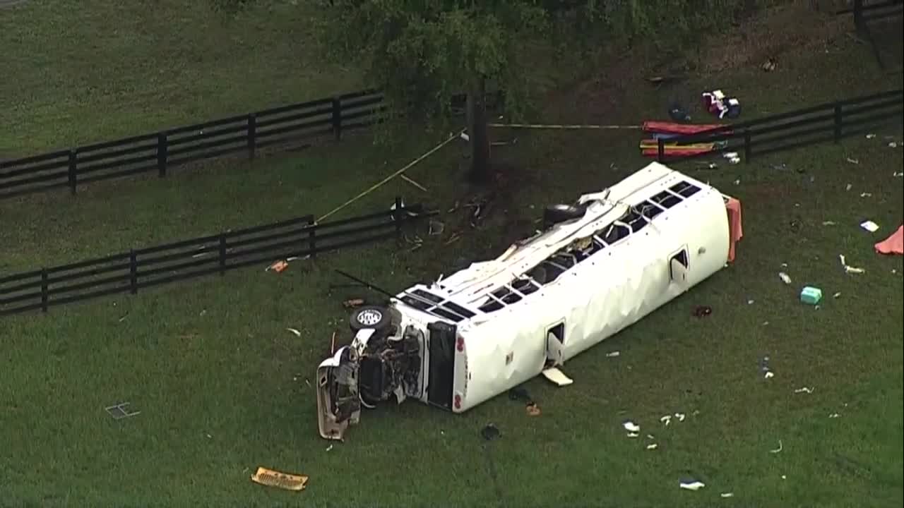 Scene of deadly bus crash in Marion County
