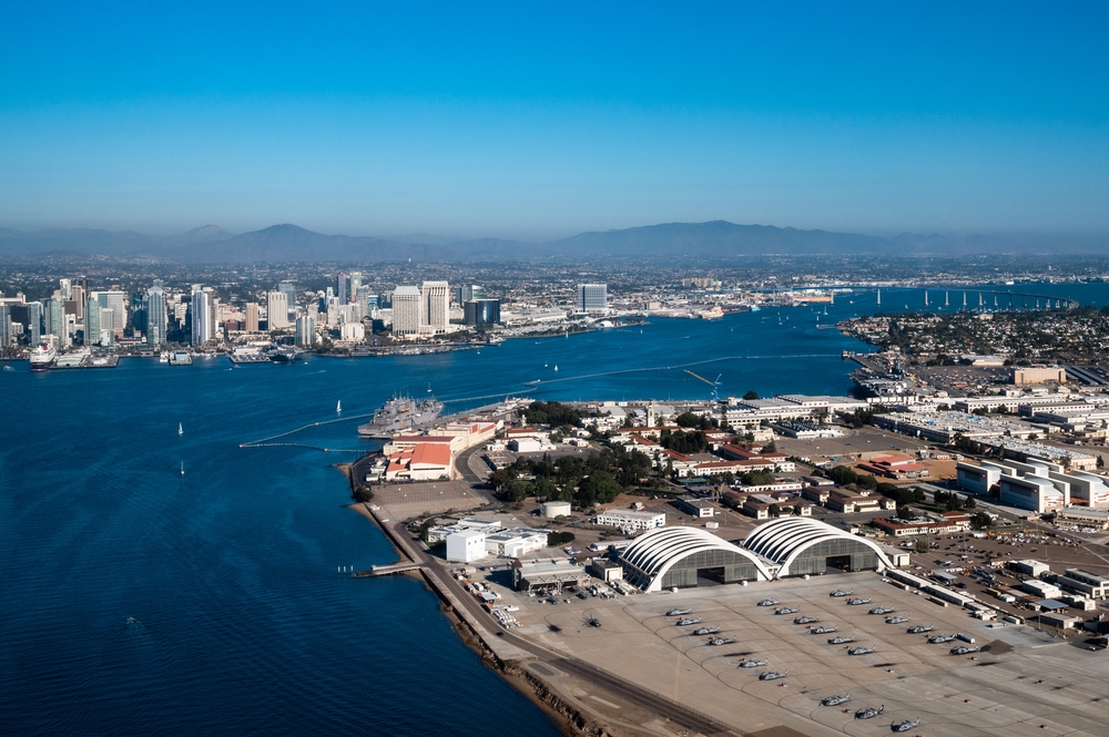 Aerial view of Naval Base Coronado