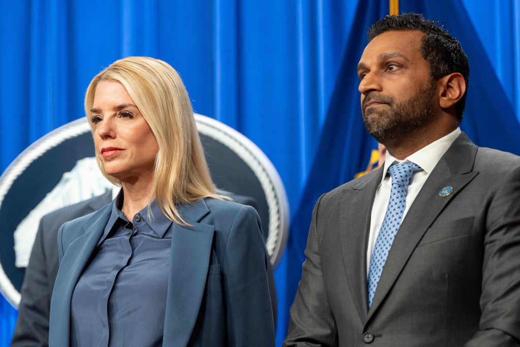 Attorney General Pam Bondi, left, and FBI Director Kash Patel.
