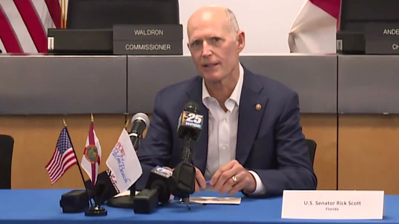 Sen. Rick Scott holds a roundtable discussion at the Port of Palm Beach on Nov. 8, 2021