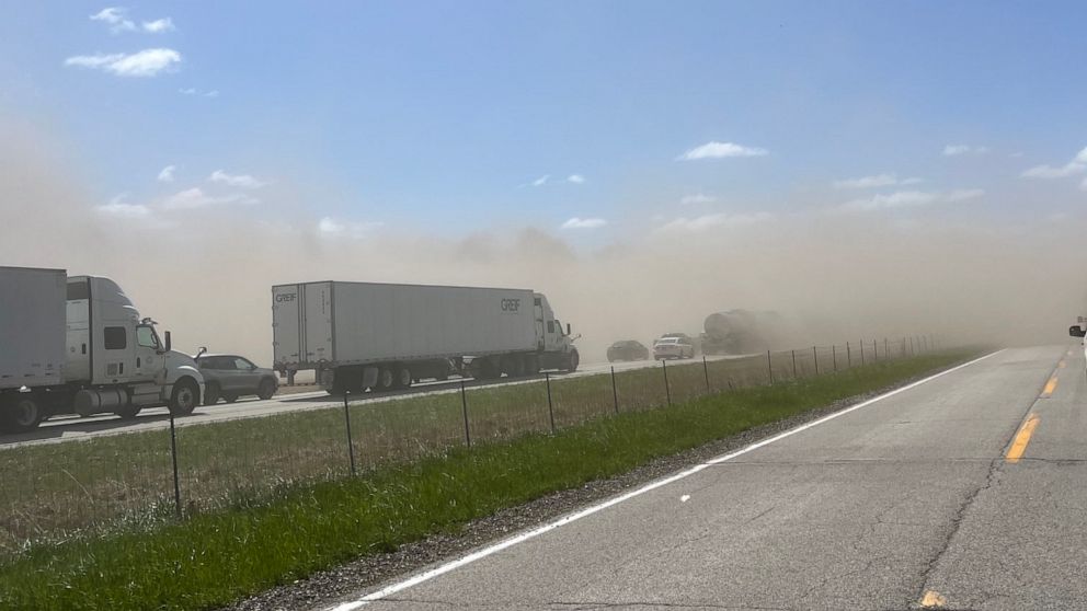 Multiple people were killed in a crash on Interstate 55 in Montgomery County, Ill., on Monday, May 1, 2023.