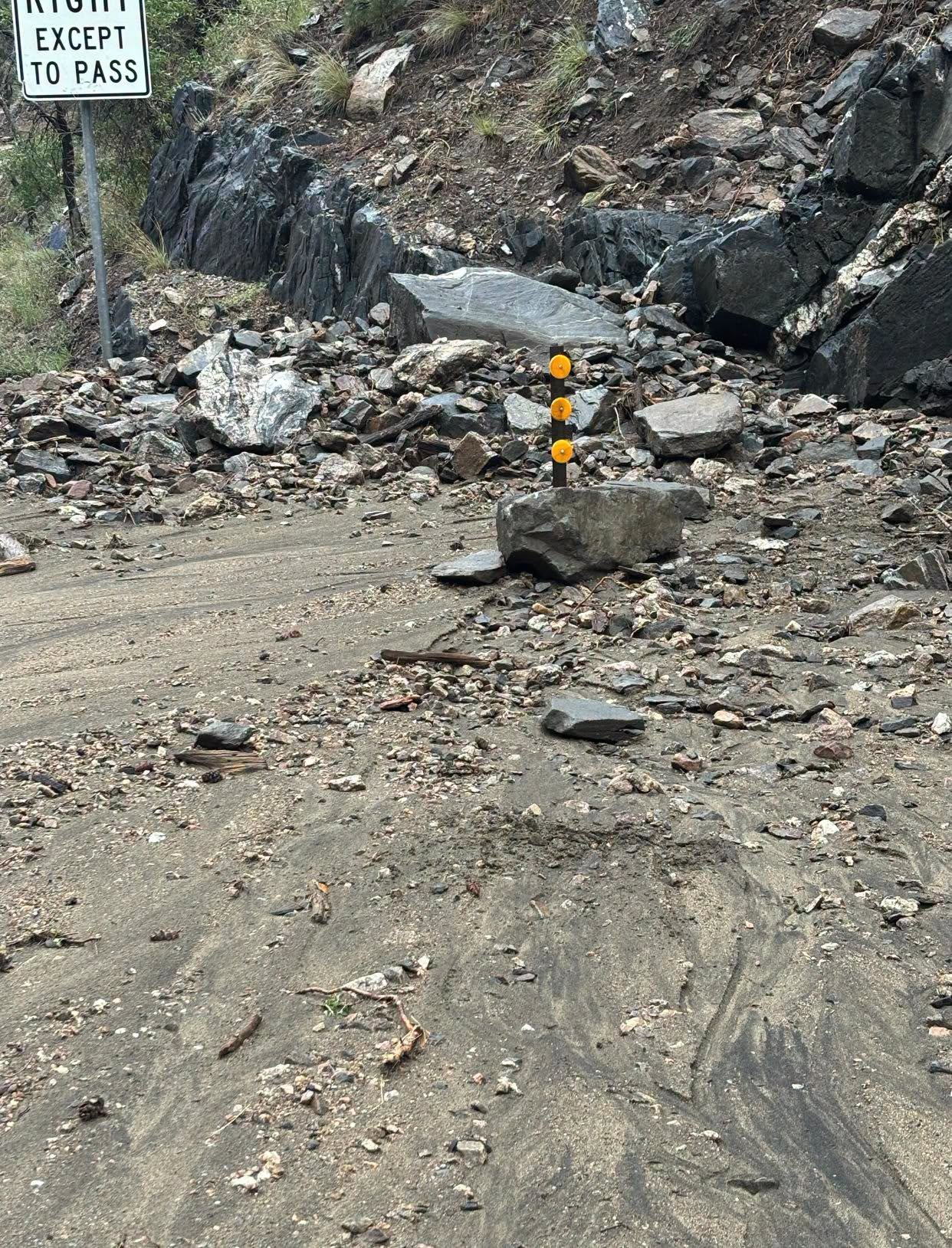 Highway 6 road closure rock slide CDOT
