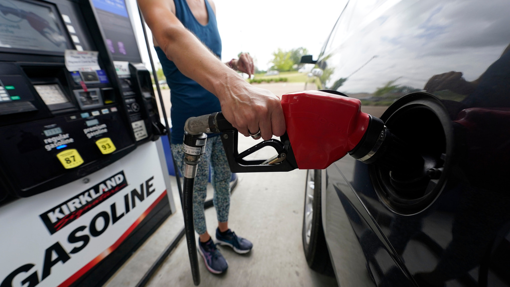 A customer readies to pump gas at this Ridgeland, Miss., Costco, Tuesday, May 24, 2022.  