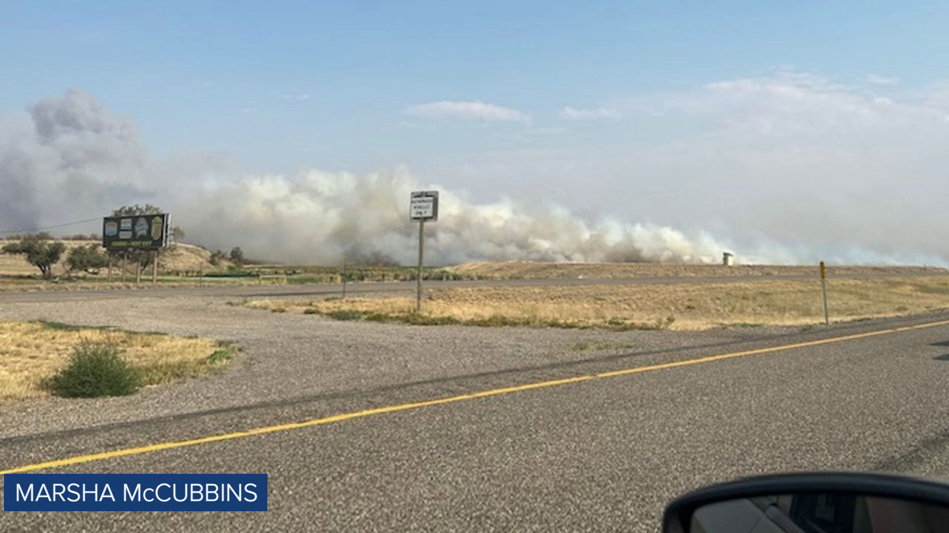 Wildfire north of Conrad