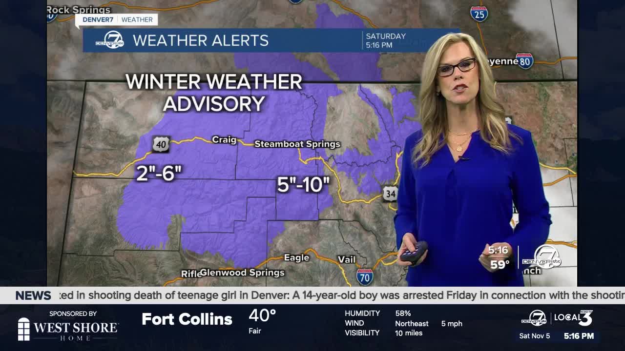 More snow in the mountains Sunday