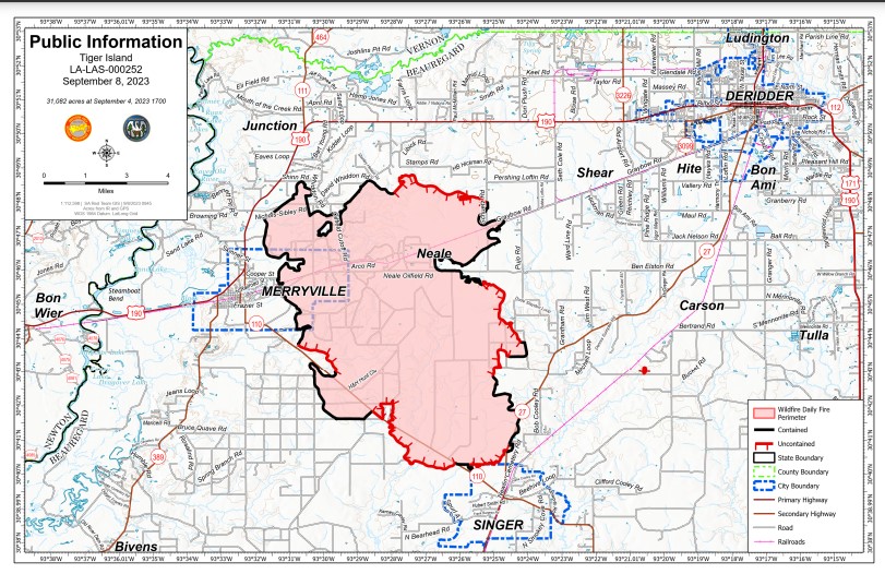 Tiger Island Fire September 8