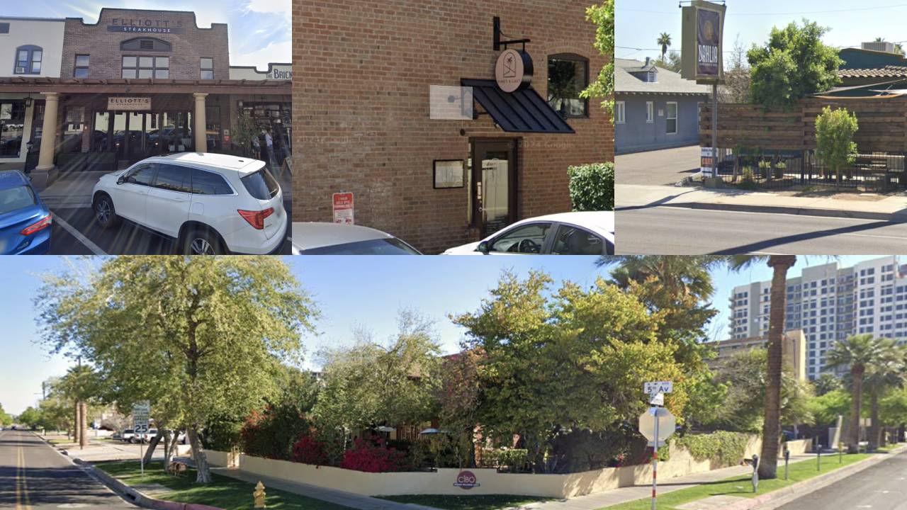 Elliott's Steakhouse, First & Last, Dahlia Tapas Tequila & Wine, Cibo