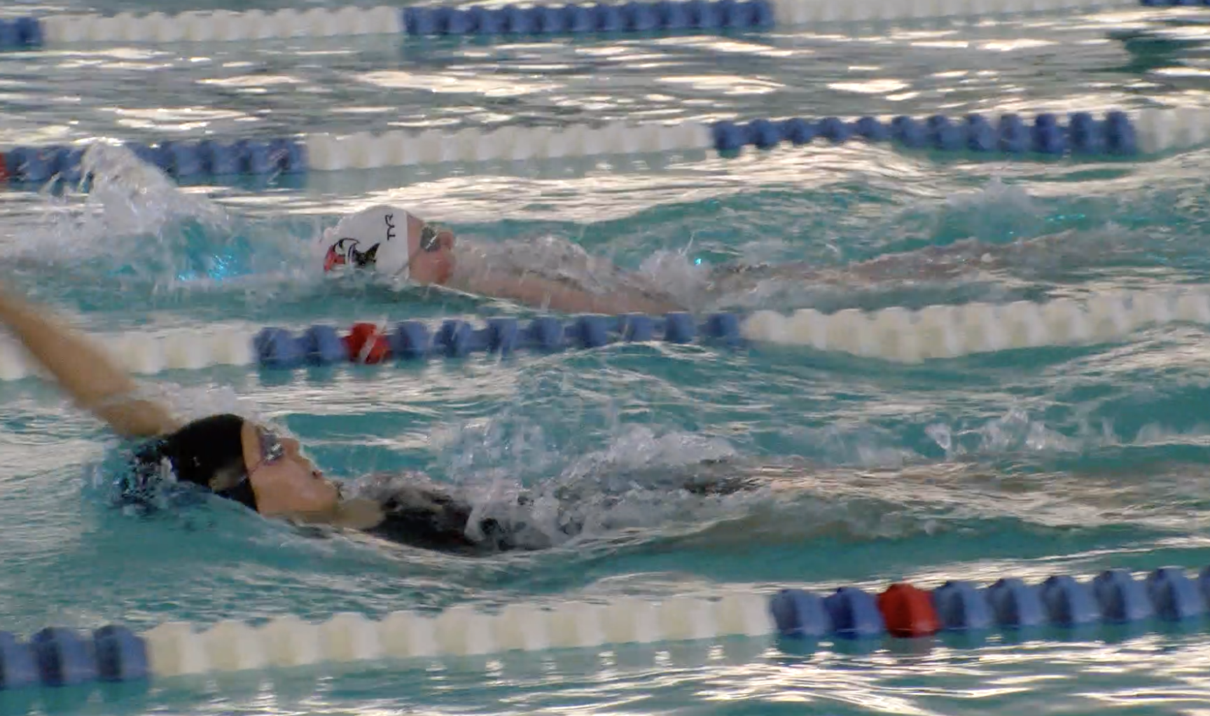 Gallatin's Julia Huffmaster and Bozeman's Rylee McColley race side-by-side