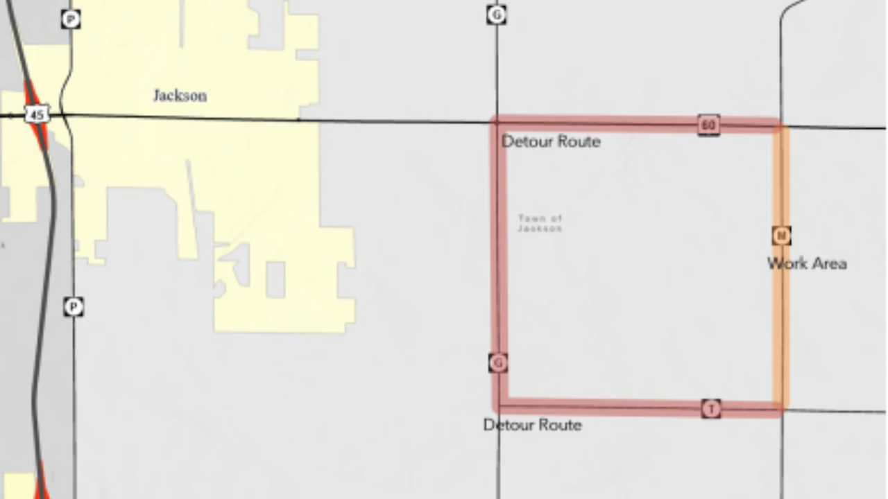 The Washington County Highway Department will reconstruct a 2-mile stretch of County Trunk Highway M in the Town of Jackson, from County Trunk Highway T (Western Avenue) to State Highway 60.