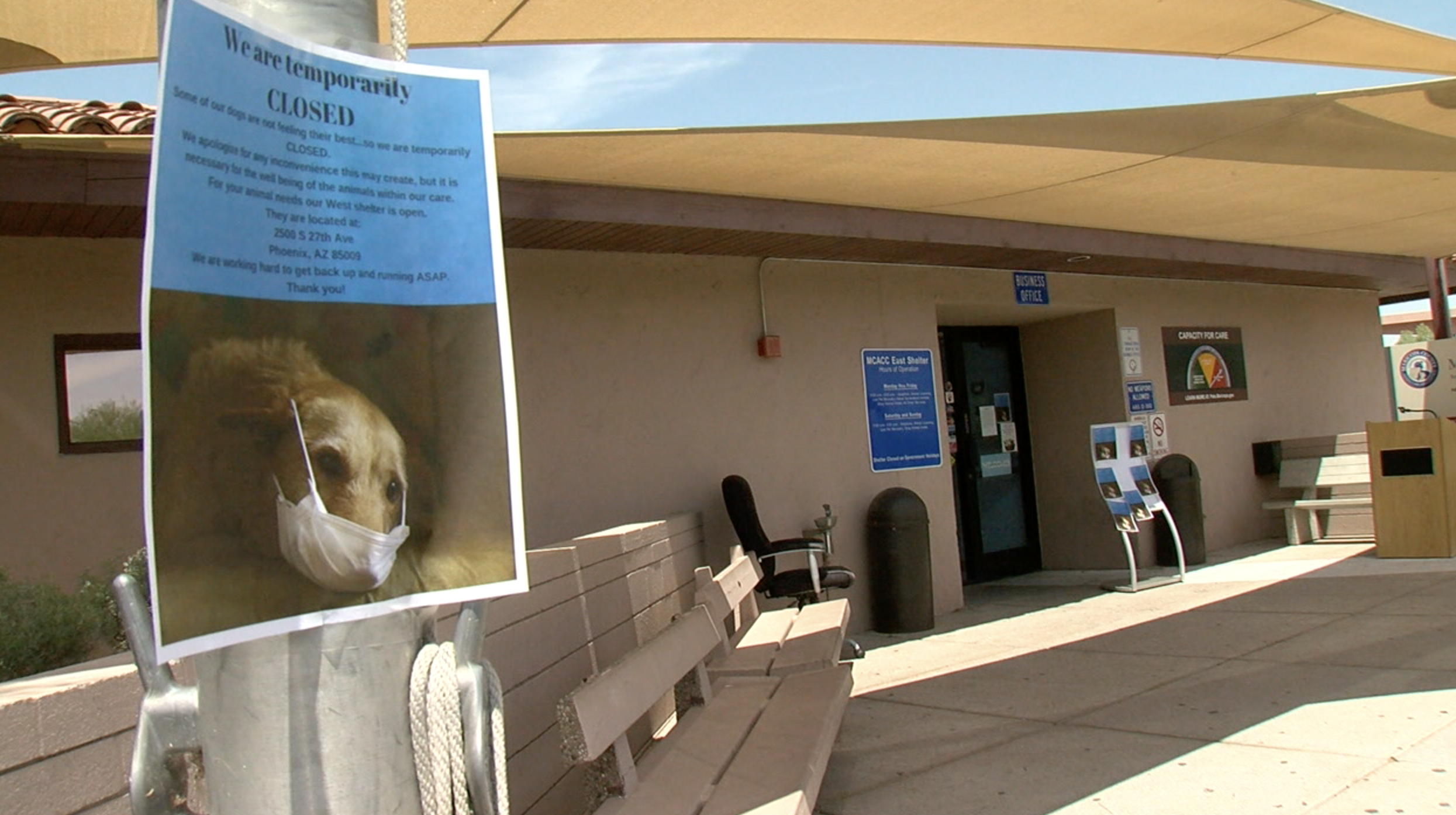 KNXV MCACC East Maricopa County Animal Care and Control Quarantine Closed