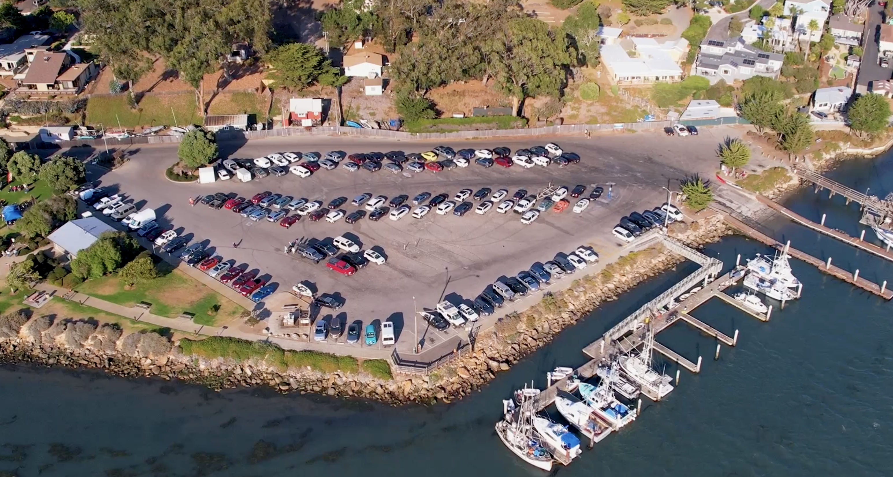 Morro Bay launching facility parking lot