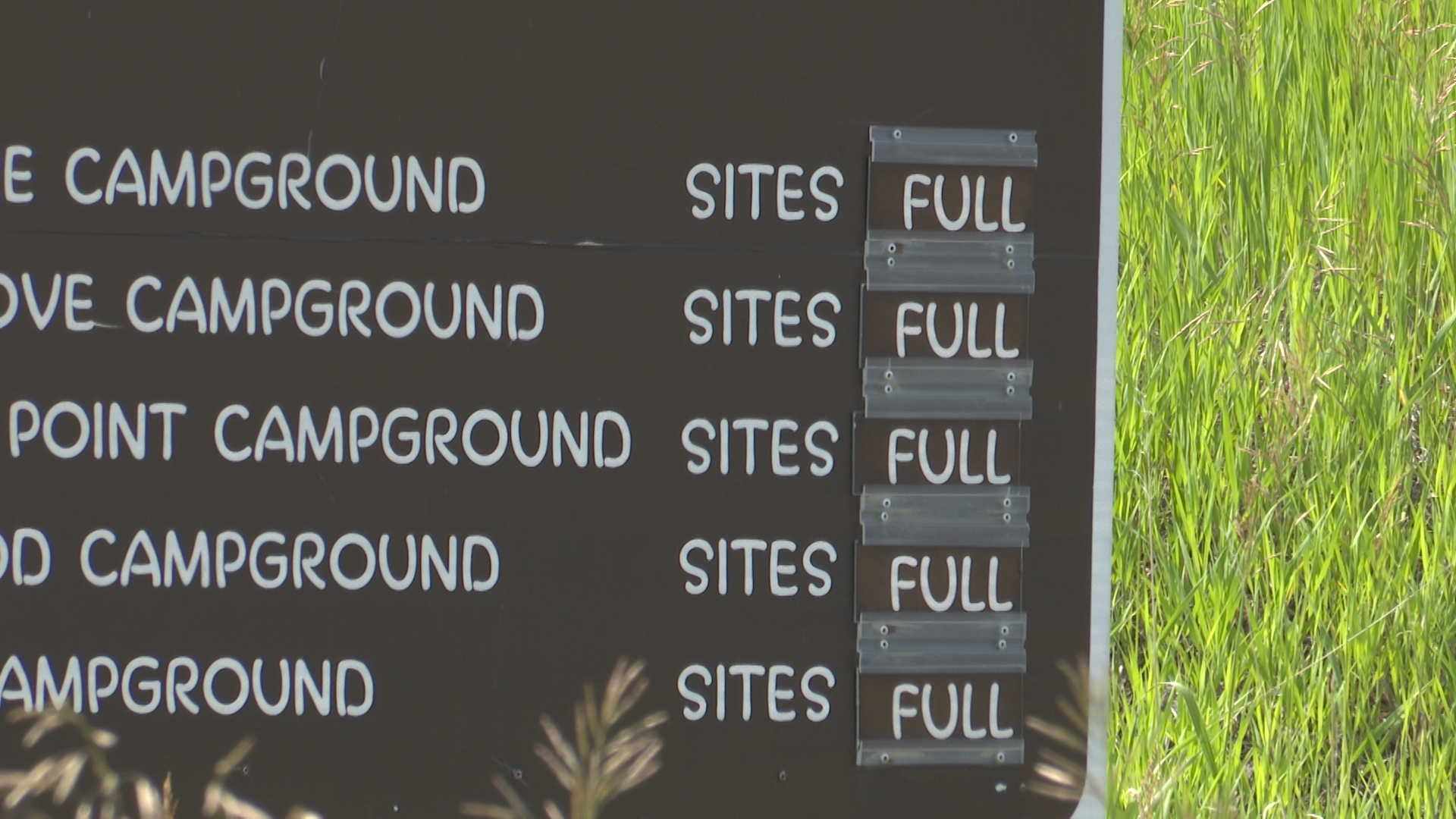 Camping sites full over the weekend