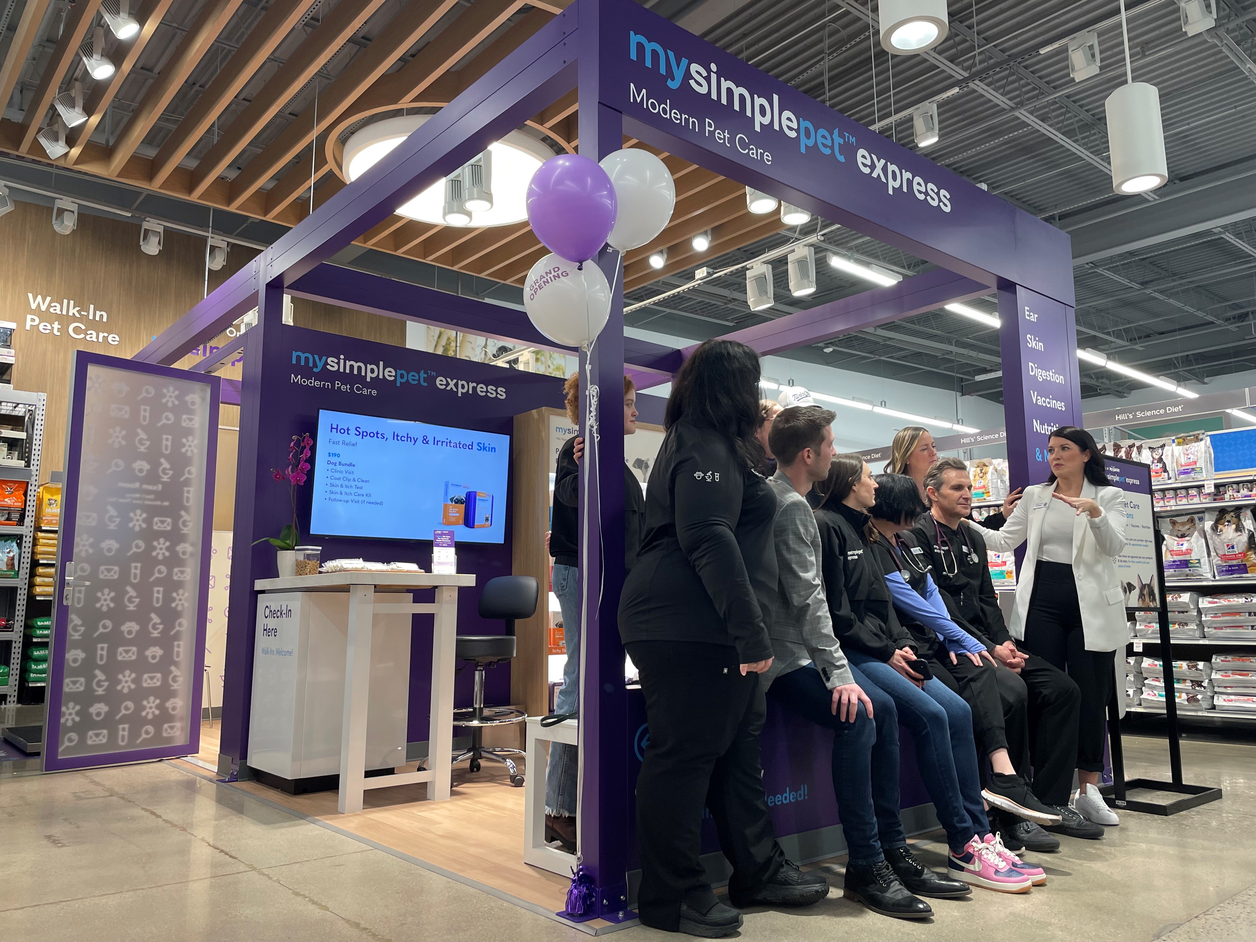 MySimplePetExpress walk-in clinics opened at two Colorado PetSmart locations.