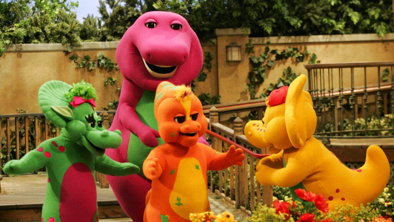 "Barney & Friends" characters are shown.