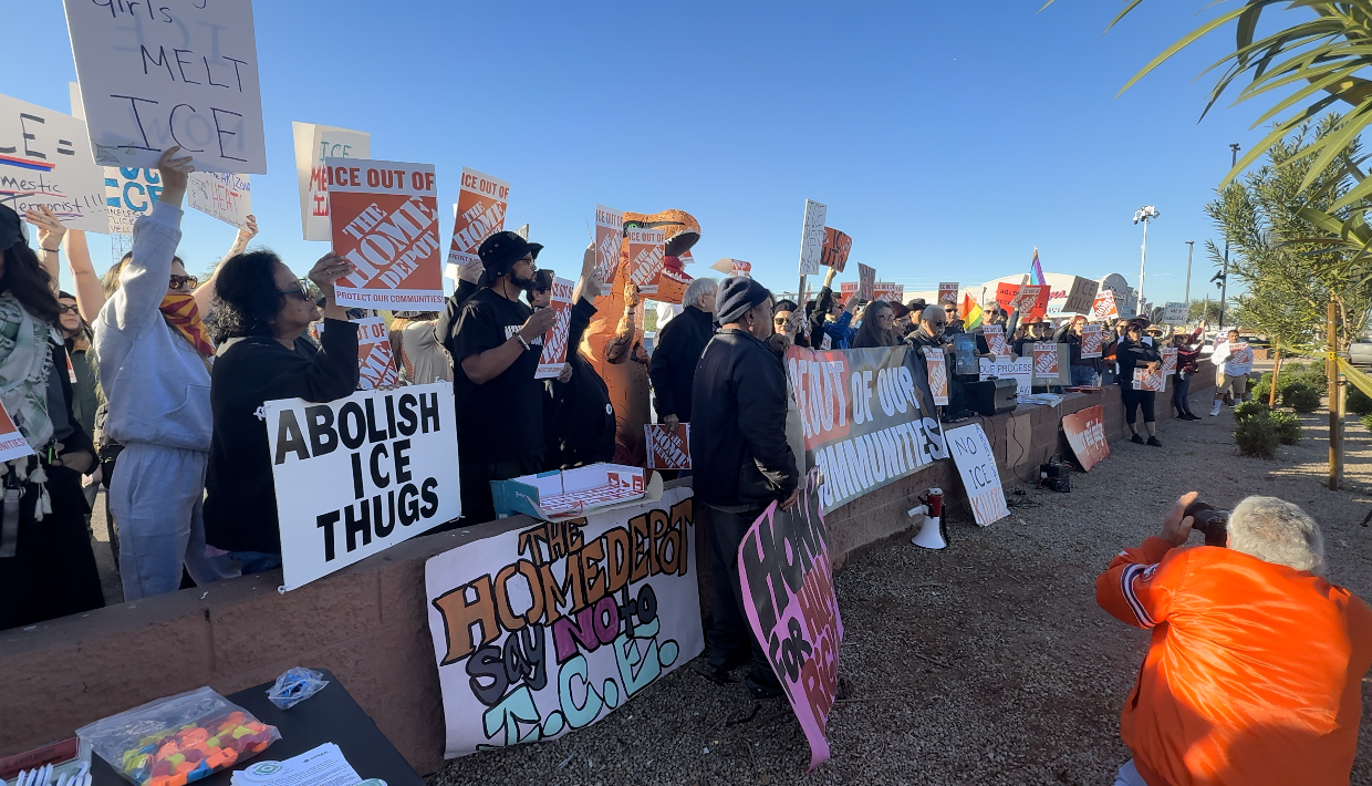 ICE Home Depot protest 