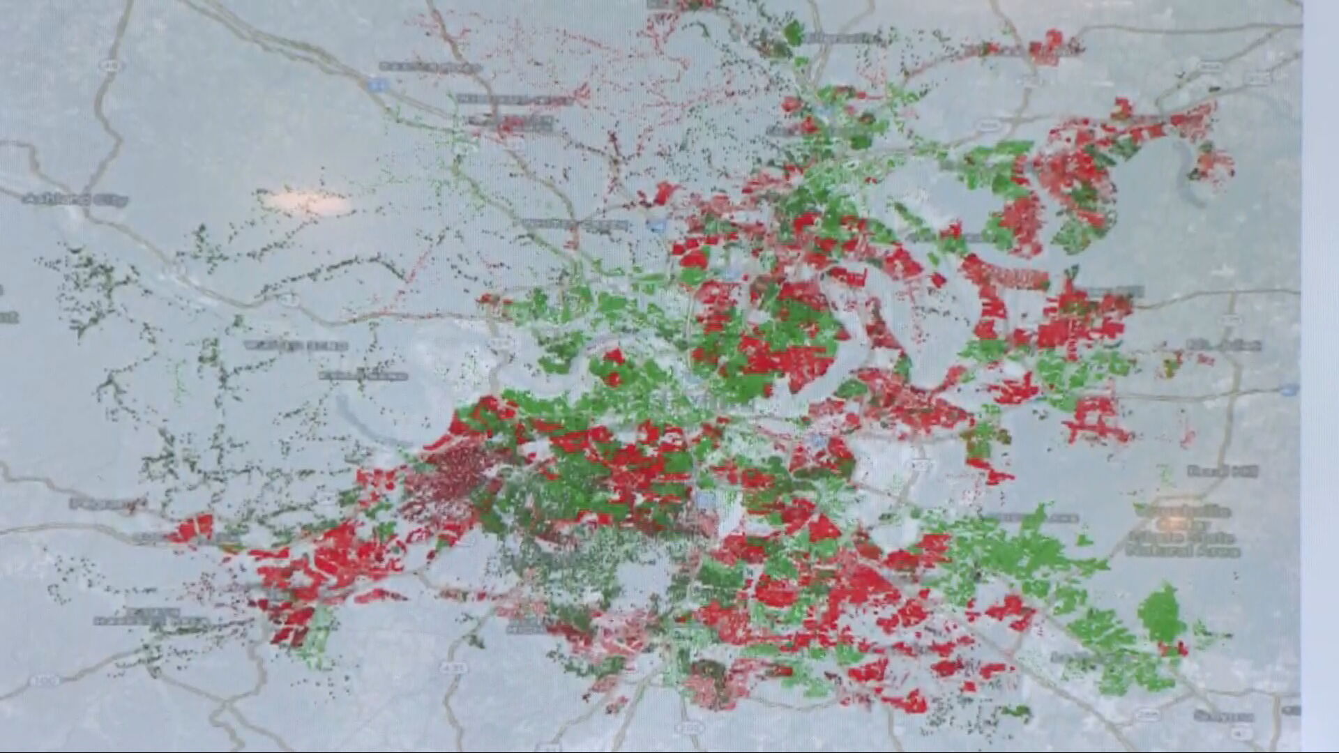 Nashville ice storm outage map