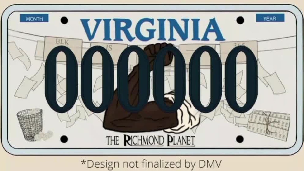 Virginia license plate honors The Richmond Planet. 