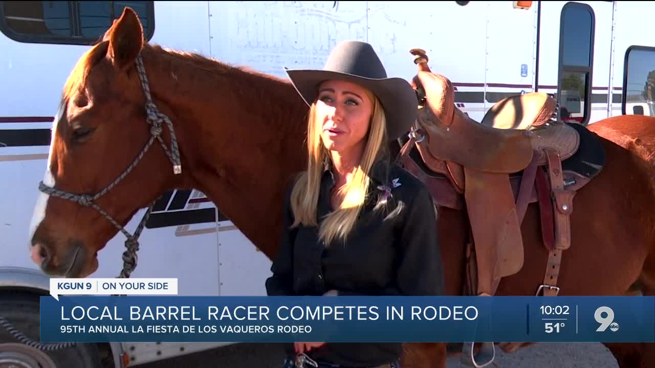Local barrel racer competes in 95th annual La Fiesta de los Vaqueros Rodeo