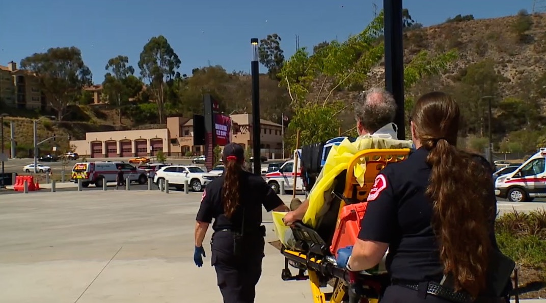 MAN taken away from Snapdragon on stretcher