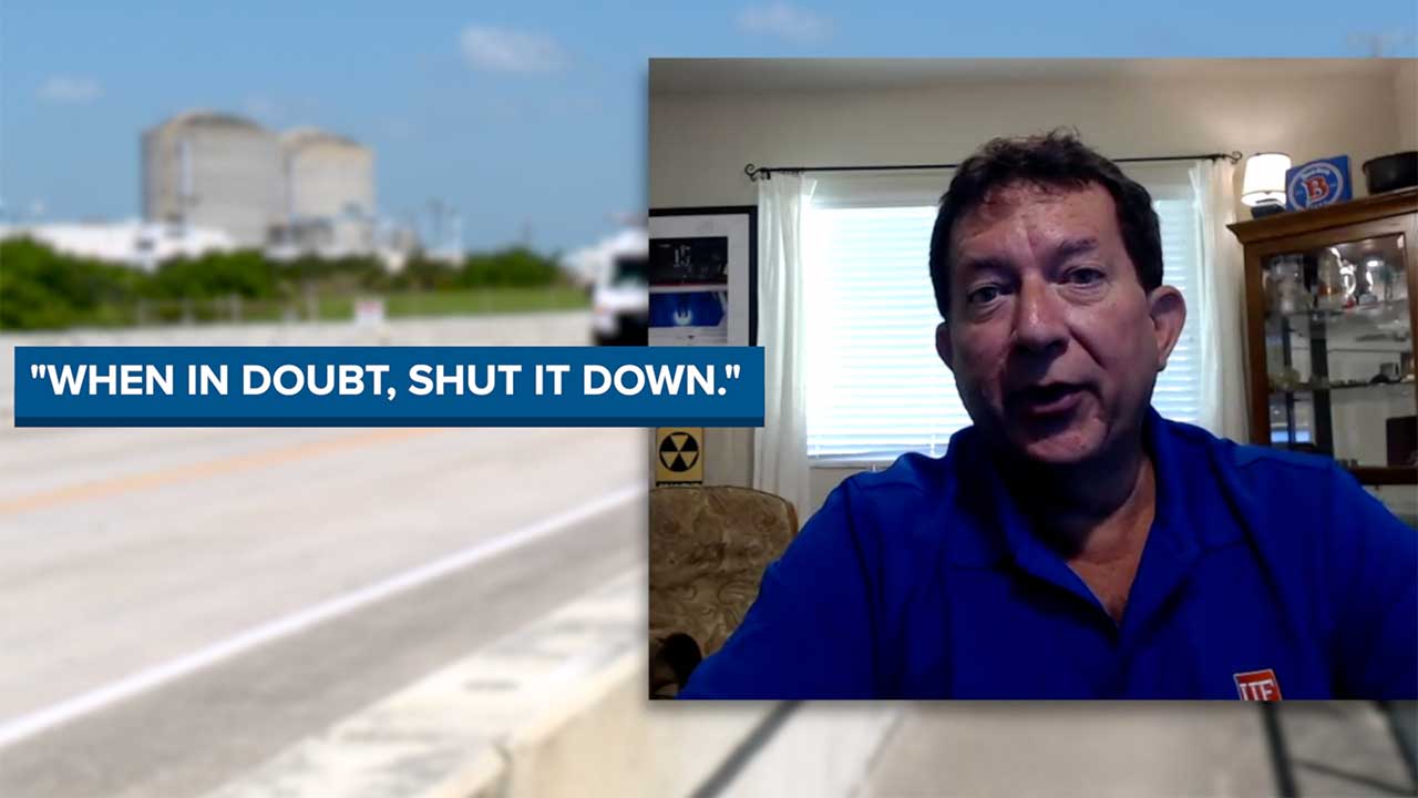 Dr. Donald Wall, a nuclear engineering professor at the University of Florida, said residents living nearby had no reason to be alarmed when the St. Lucie Nuclear Power Plant shut down.