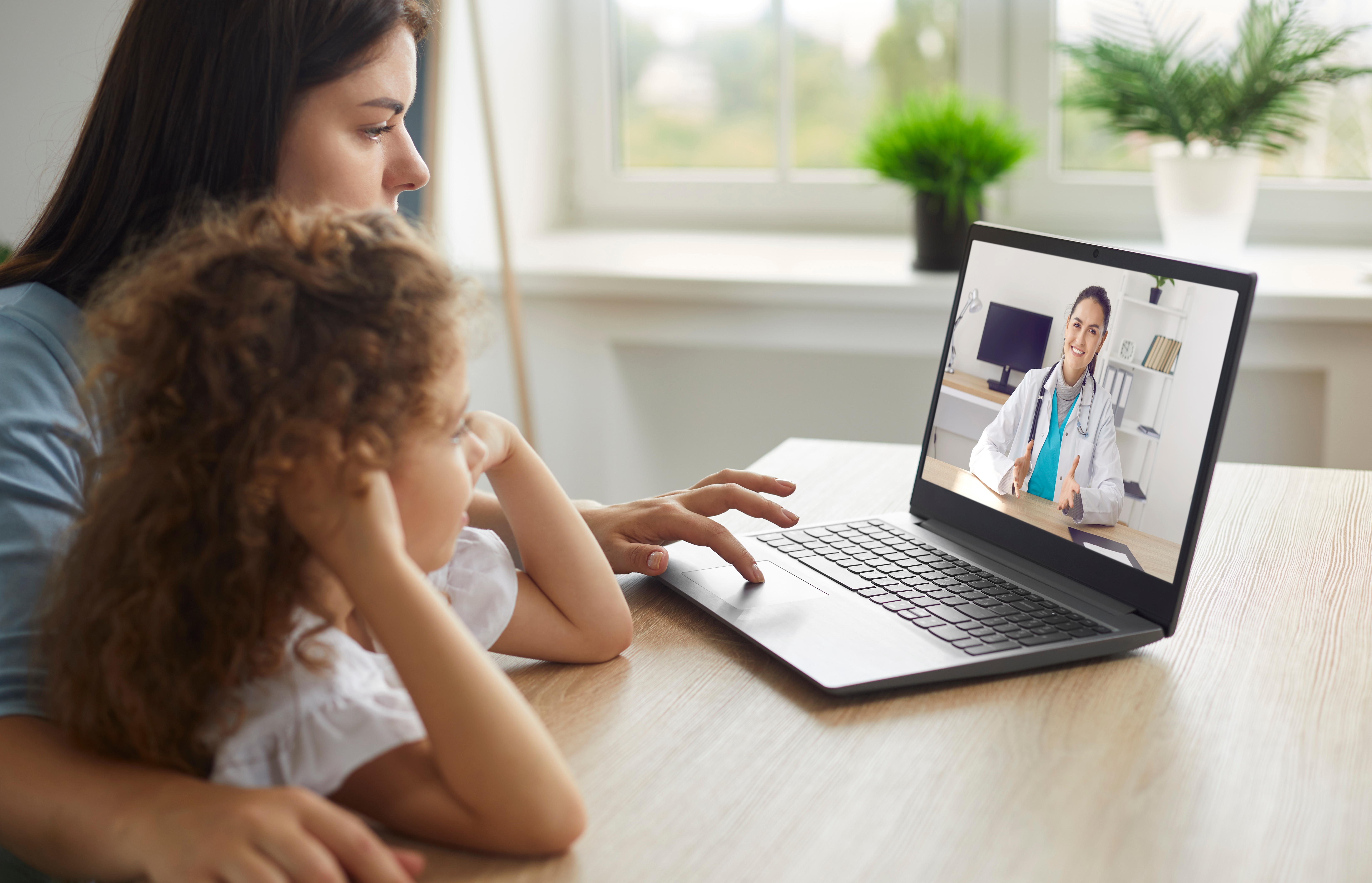 Healthy,Mother,And,Child,Enjoying,Digital,Era,,Having,Online,Telemedicine