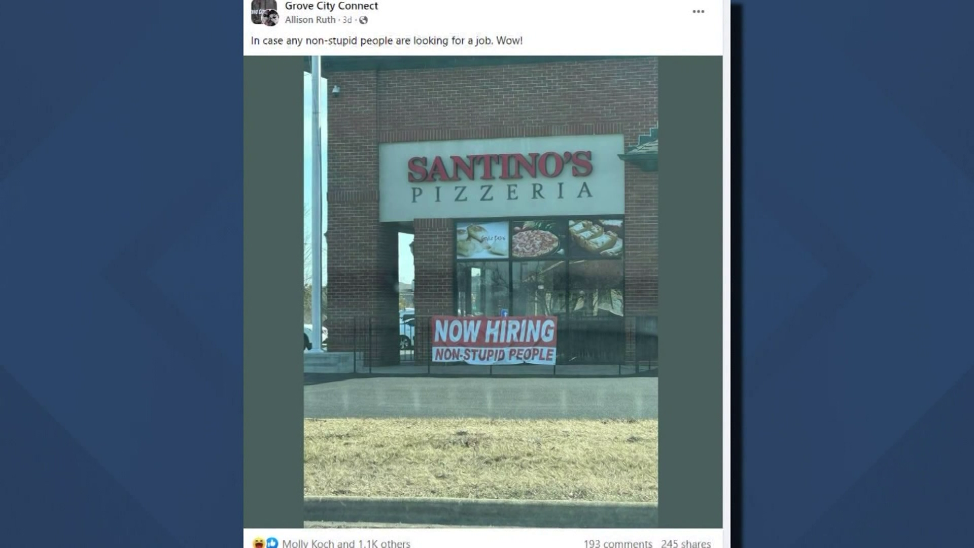 "NOW HIRING NON-STUPID PEOPLE" SIGN GOES VIRAL