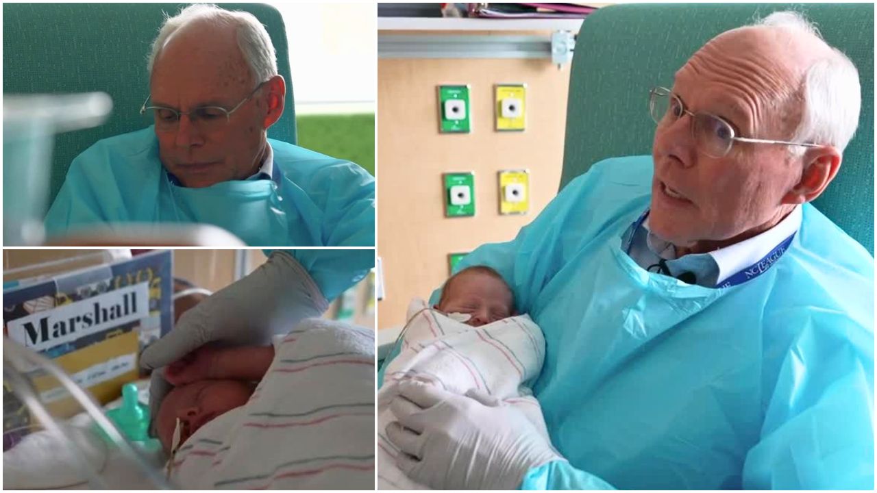 This 73-year-old is not a doctor or a nurse — but he shows up every week for the tiniest fighters 