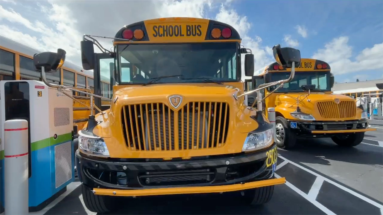 The School District of Palm Beach County on Feb. 21, 2025, unveiled new electric school buses that they will begin integrating into their fleet.