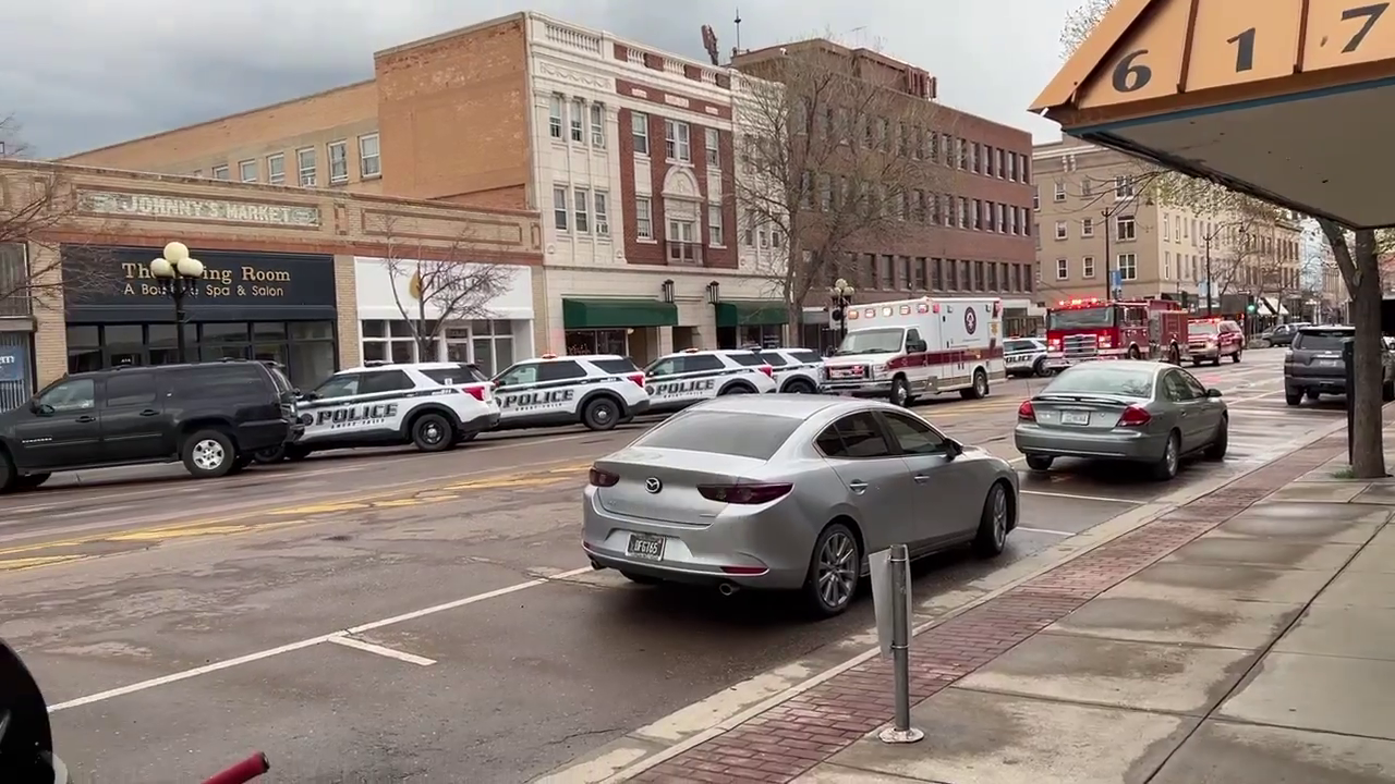 Large police presence in downtown Great Falls