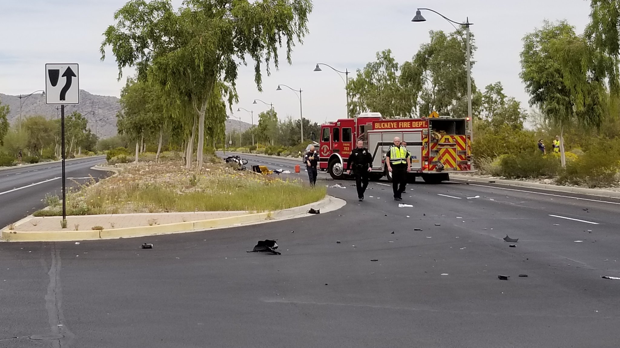 KNXV Buckeye Motorcycle Officer Airlifted After Crash